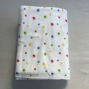 🐥 Colorful paw shaped Polka Dot Cotton Flannel Blanket